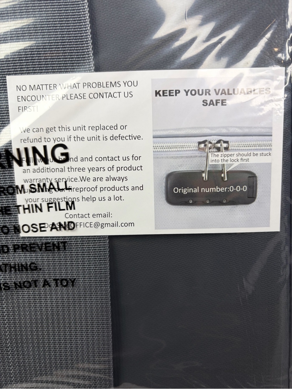 NEW!! DocSafe Fireproof Briefcase (Gray) - Picture 8 of 10
